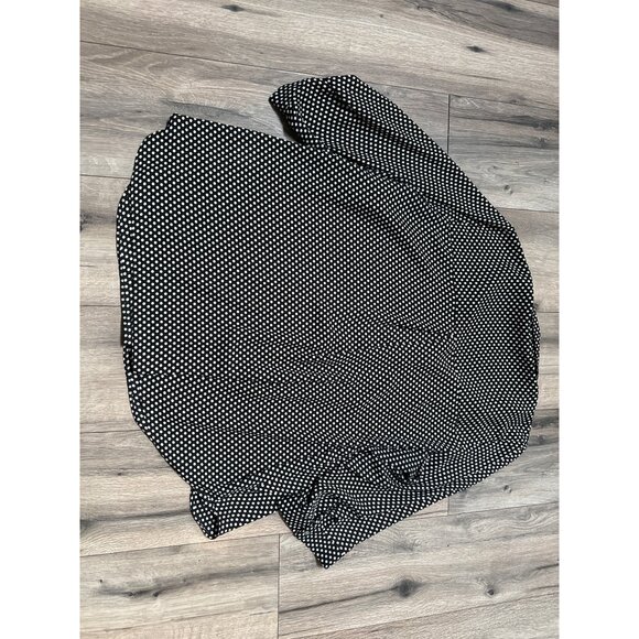 Rose+Olive Womens 2X Polka Dot Button-Up Blouse Black/White Size @x (No Size Tag - Picture 7 of 9